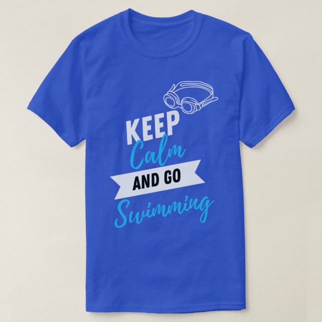 Behållans lugn och gå och simma t shirt (Design framsida)
