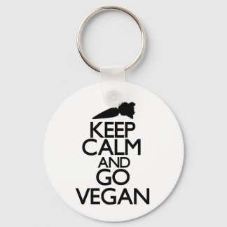 Behållans lugn och gå till vegan nyckelring