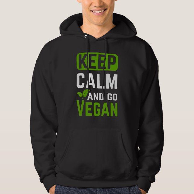 Behållans Lugn och gå Vegan Hoodie (Framsida)
