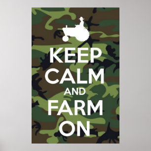 Behållans Lugn och gård på kamouflage Poster