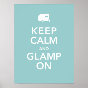 Behållans Lugn och Glampa på - Poster RV-lampa