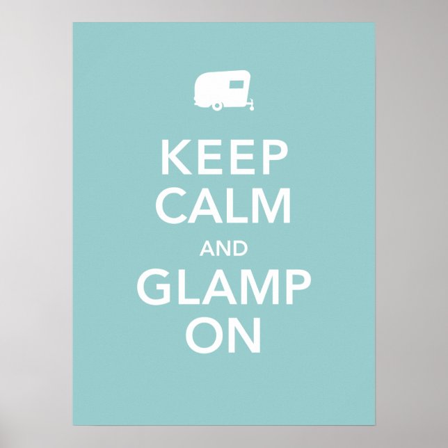 Behållans Lugn och Glampa på - Poster RV-lampa (Framsidan)