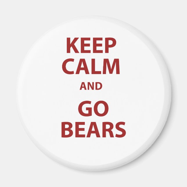 Behållans Lugn och Go Bears Magnet (Framsidan)