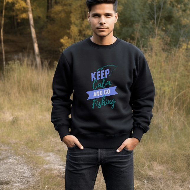 Behållans Lugn och Go Fishing Lång Ärmad Tröja (Skapare uppladdad)