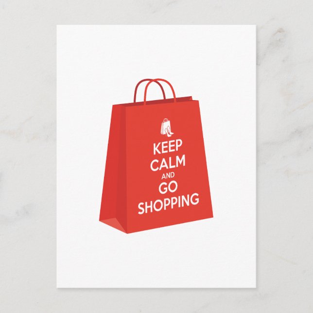 Behållans Lugn och Go Shopping (säck2) Vykort (Framsida)