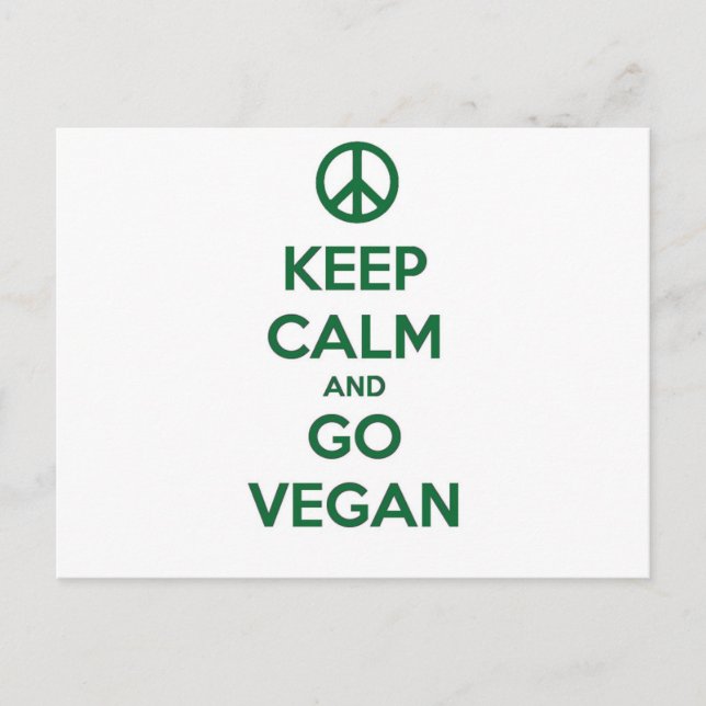 Behållans Lugn och GO VEGAN Vykort (Framsida)