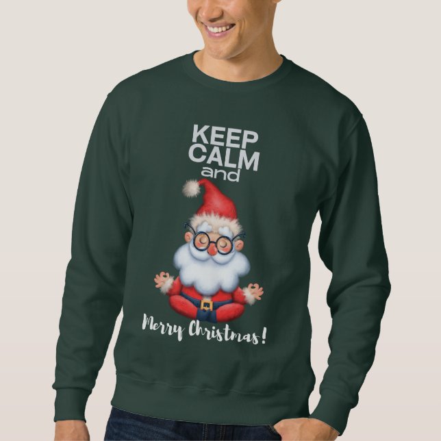 Behållans Lugn och God jul Lång Ärmad Tröja (Framsida)