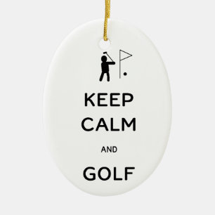 Behållans Lugn och Golf Julgransprydnad Keramik