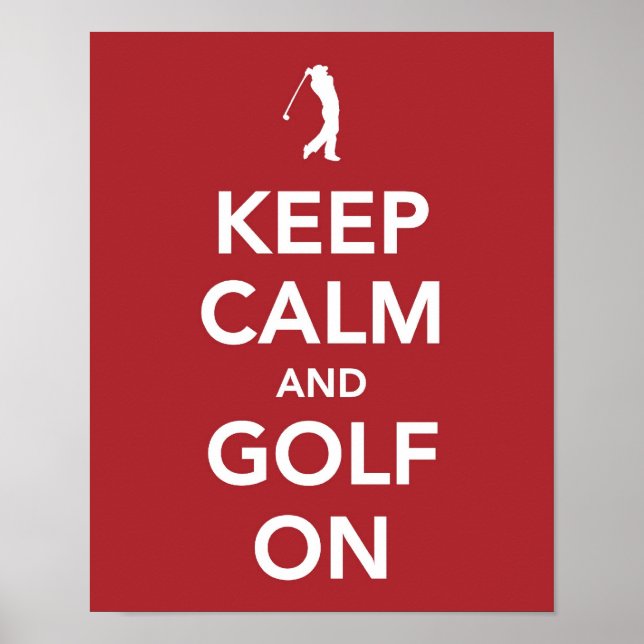 Behållans Lugn och Golf On-print Poster (Framsidan)