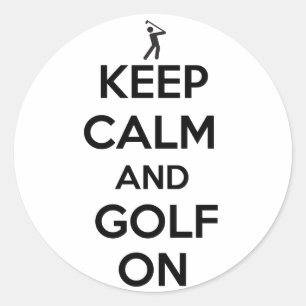 Behållans Lugn och Golf On Runt Klistermärke