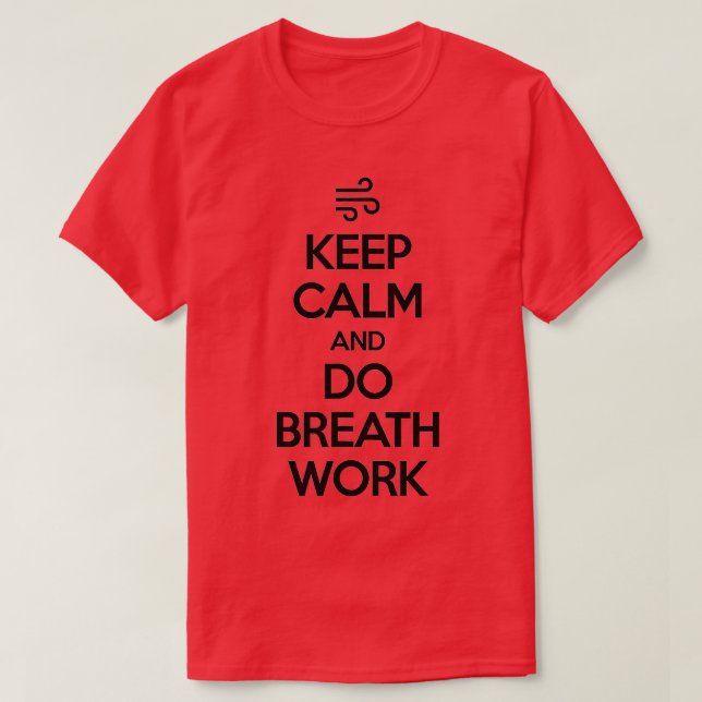 Behållans lugn och gör andningsmedaljer t shirt (Design framsida)