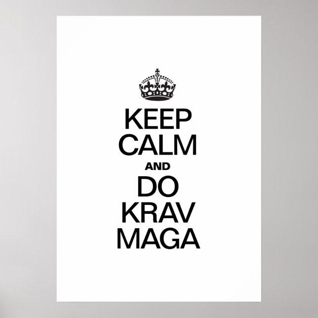 BEHÅLLANS LUGN OCH GÖR KRAV MAGA POSTER (Framsidan)