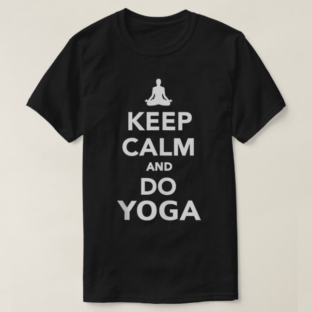 Behållans lugn och gör yoga t shirt (Design framsida)