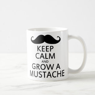 Behållans Lugn och Grow a Mustache Kaffemugg