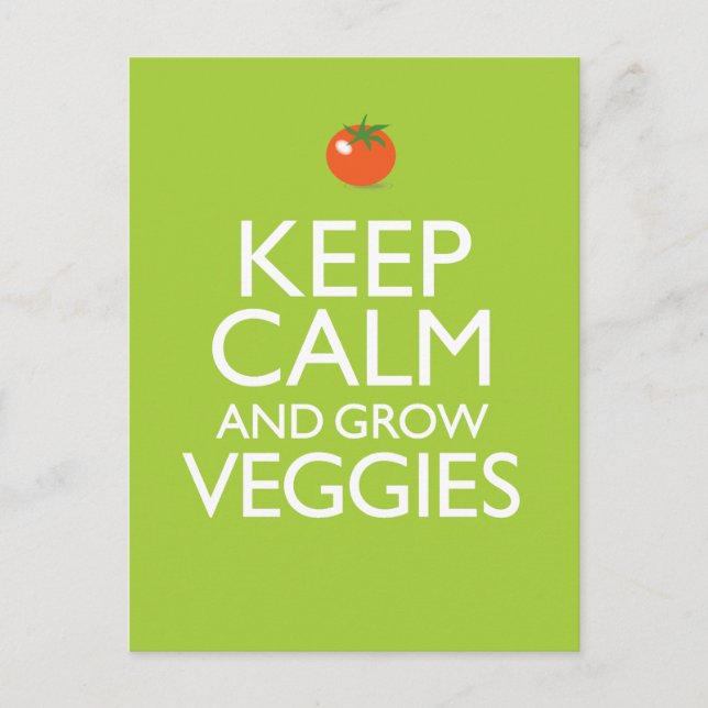 Behållans Lugn och Grow Veggies Vykort (Framsida)