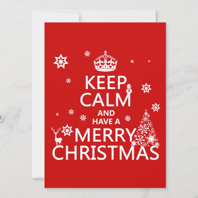 Behållans Lugn och ha en God jul Inbjudningar (Framsida)