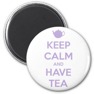 Behållans Lugn och ha Tea Lavender Round Magnet
