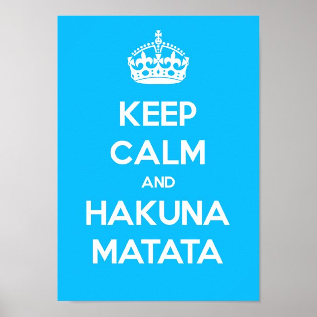 Behållans Lugn och Hakuna Matata Poster (Framsidan)