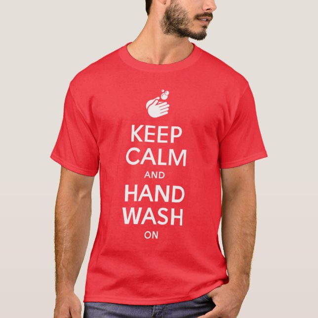 Behållans Lugn och hand Tvättar på - Tvättande av  T Shirt (Framsida)