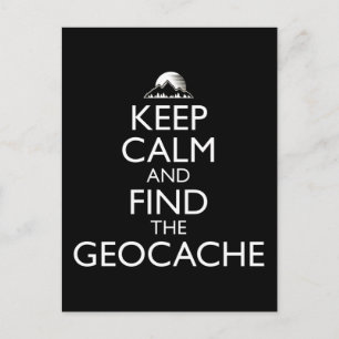 Behållans Lugn och hitta Geocache Vykort