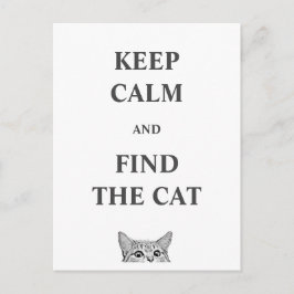 Behållans lugn och hitta katten vykort