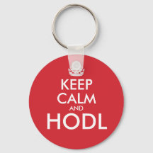 Behållans Lugn och HODL! Bitcoin HODLER nyckelring