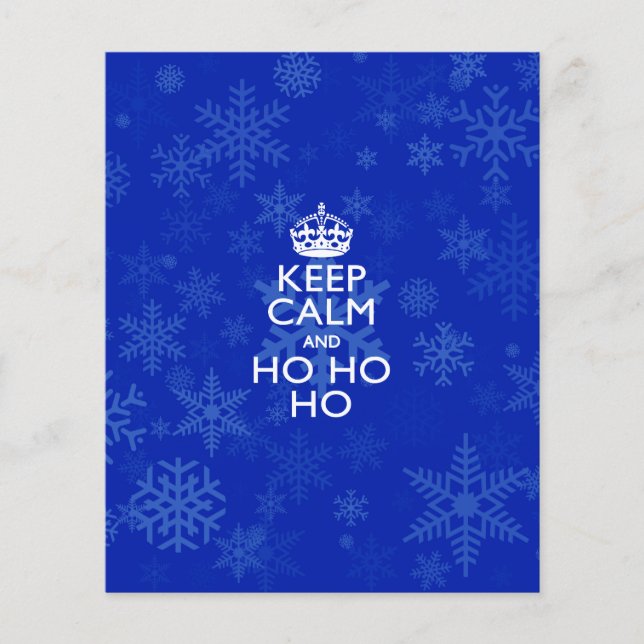Behållans Lugn och HoHo på Royal Blue Snöflingor (Framsida)