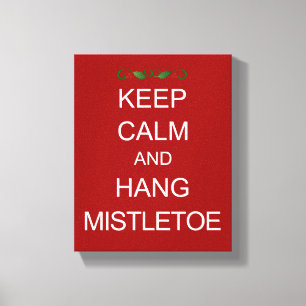 BEHÅLLANS LUGN och Hopp Mistletoe Julkanvas Canvastryck