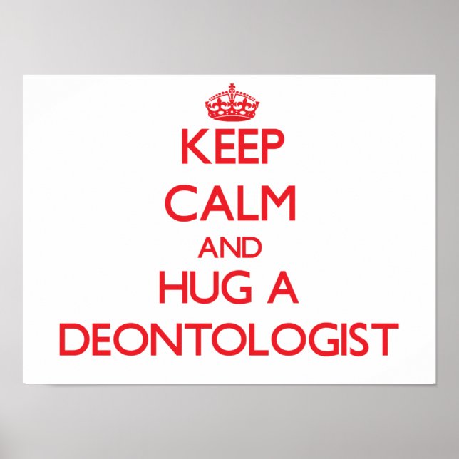 Behållans Lugn och Hug a Deontolog Poster (Framsidan)