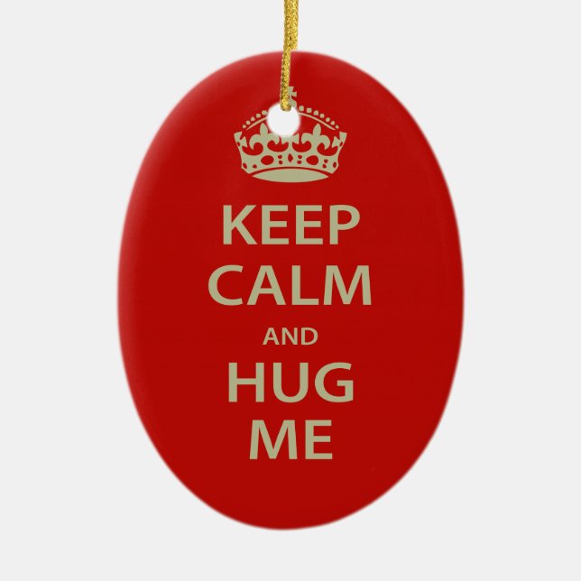 Behållans Lugn och Hug Me Julgransprydnad Keramik (Framsidan)