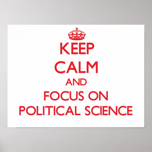 Behållans Lugn och inriktning på den politiska vet Poster (Framsidan)