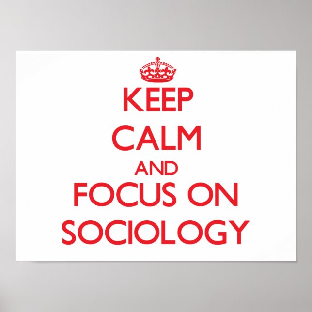 Behållans Lugn och inriktning på sociologi Poster (Framsidan)