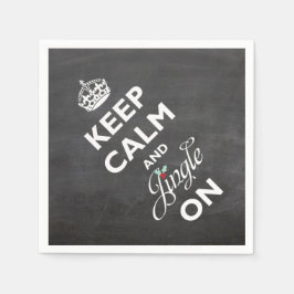 Behållans Lugn och jingle på den lättfunna Helgdag Pappersservett