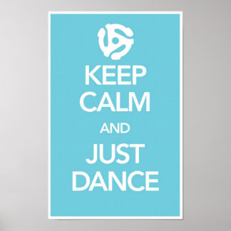 Behållans Lugn och just Dance Poster i cyan (Spide