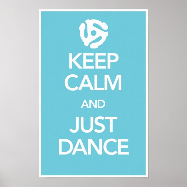 Behållans Lugn och just Dance Poster i cyan (Spide (Framsidan)