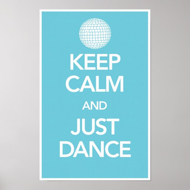 Behållans Lugn och just Dance Poster på cyan (disc (Framsidan)