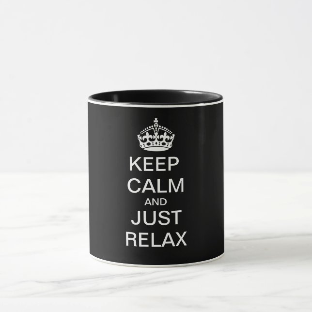 BEHÅLLANS LUGN och JUST RELAX - personlig Mugg (Center)