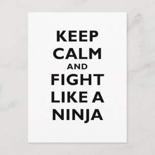 Behållans Lugn och kamp som en Ninja Vykort