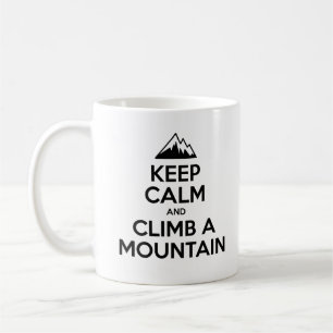 Behållans Lugn och klättra upp i ett berg Kaffemugg