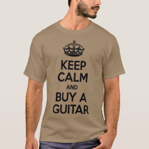 BEHÅLLANS LUGN OCH KÖPA EN GUITAR T SHIRT