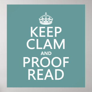 Behållans Lugn och korrekturläsning (clam) (eventu Poster