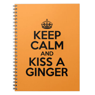 Behållans lugn och kyss en Ginger Anteckningsbok