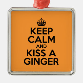 Behållans lugn och kyss en Ginger Julgransprydnad Metall