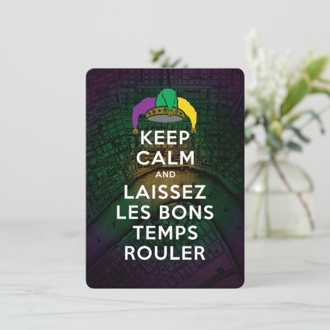 BEHÅLLANS LUGN och LAISSEZ LES BONS TEMPS ROULER Julkort (Stående Fram)