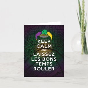 BEHÅLLANS LUGN och LAISSEZ LES BONS TEMPS ROULER Tack Kort