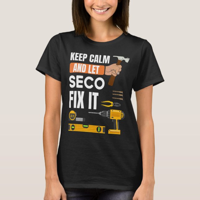 Behållans Lugn och låt branschen laga Handymannen  T Shirt (Framsida)