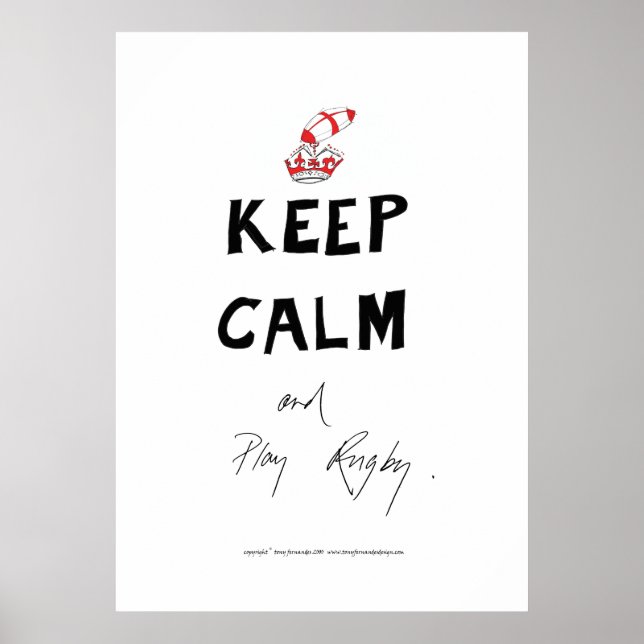 behållans lugn och lek rugby, tony fernandes poster (Framsidan)