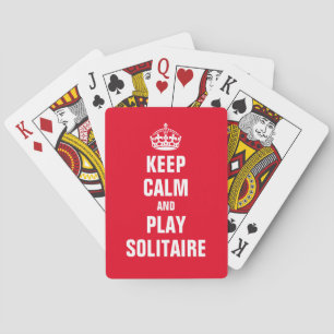 Behållans lugn och leka solitaire roliga spelkort