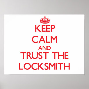 Behållans Lugn och Lita på Locksmith Poster