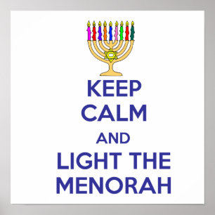 Behållans Lugn och Ljuset Menorah Poster